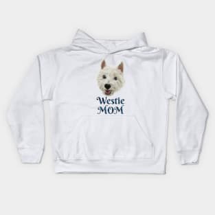 Womens Westie Mom Smiling West Highland Terrier Kids Hoodie